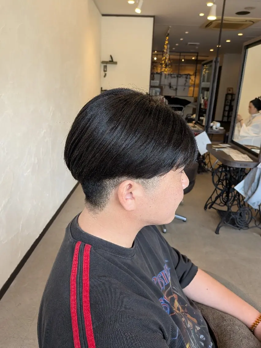 ショート メンズ パーマ マッシュ ストレートパーマ カット パーマ 土屋 夕貴のヘアスタイル