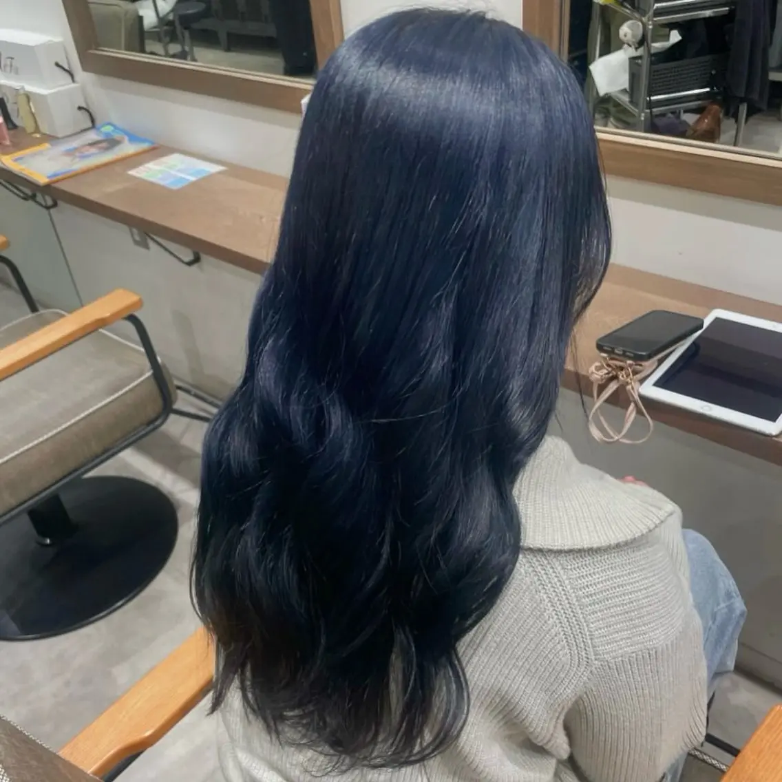 ロング ヘアカラー トリートメント ルナ🫐縮毛矯正 🫐髪質改善のヘアスタイル