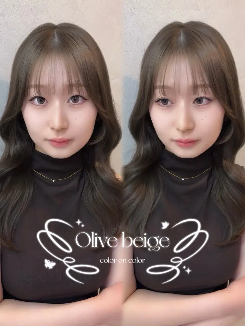 セミロング カラー カット ヘアカラー 🫧Ess 🎀chihinaのヘアスタイル
