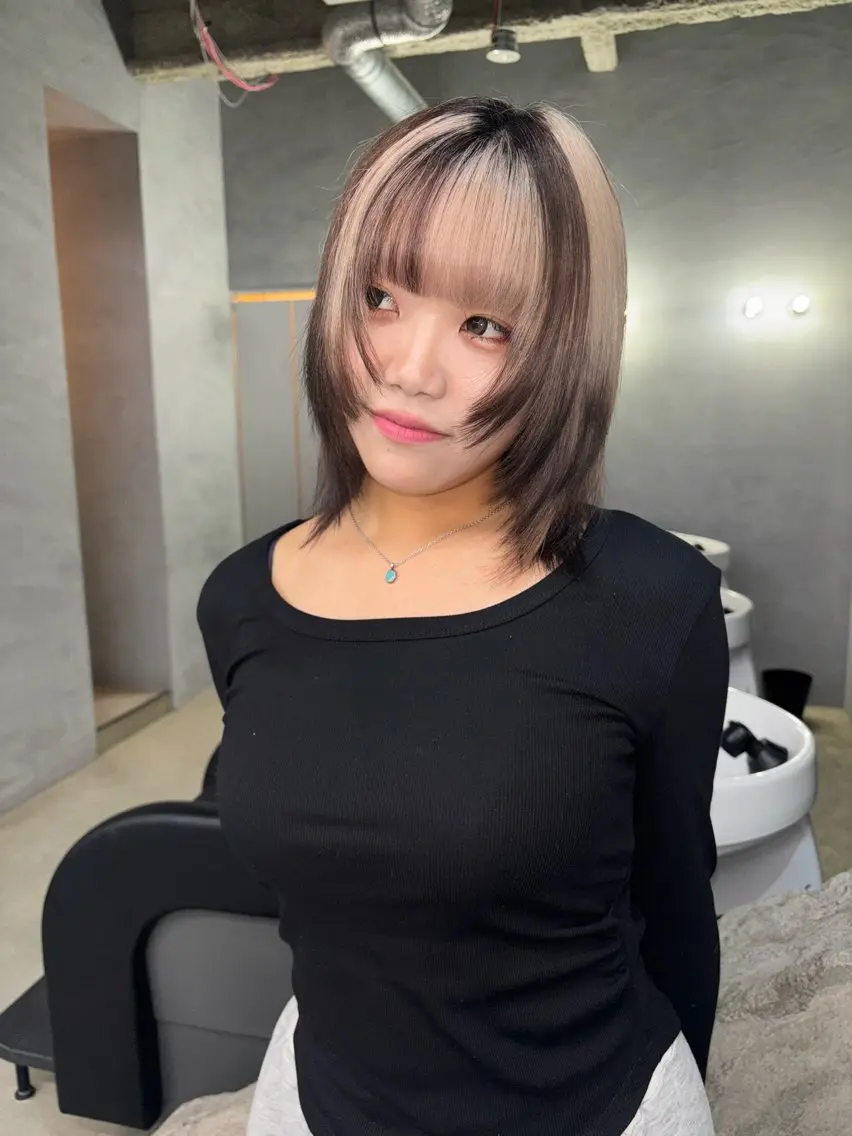 ミディアム カラー ヘアカラー デザインカラー /rioのヘアスタイル