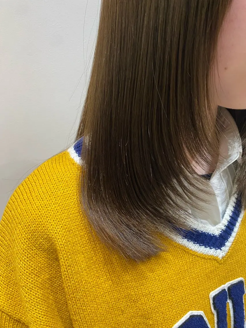 ミディアム カラー カット ヘアカラー トリートメント ♡オシャ髪♡AI ✂️newi町田のヘアスタイル