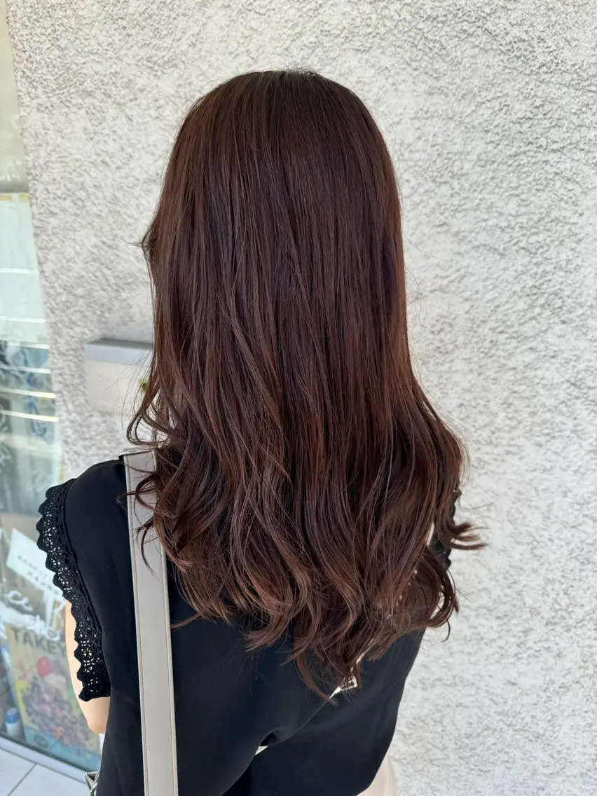 ロング カラー ベージュカラー ピンクカラー ピンクベージュ カット ヘアカラー 椎葉 祐也のヘアスタイル