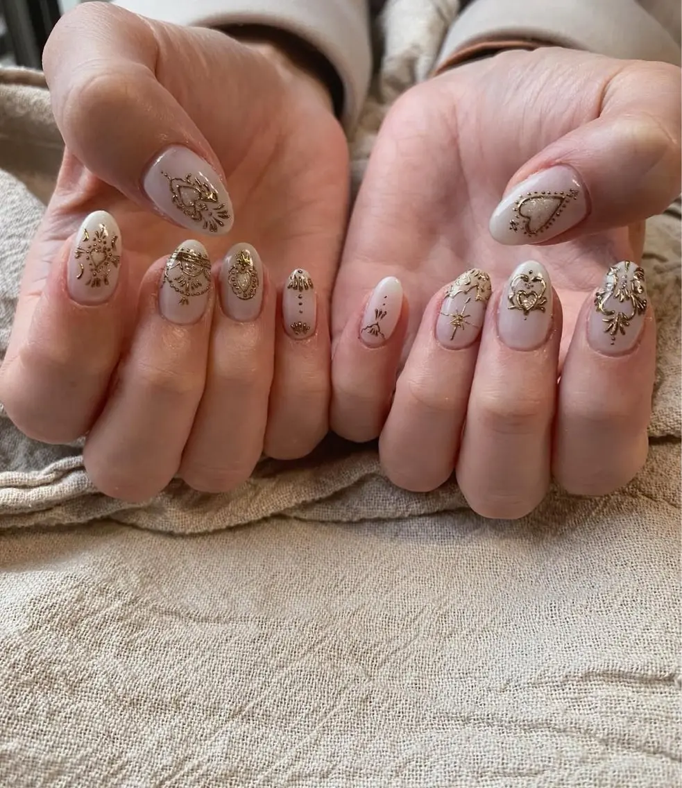 ネイル 手描き🌸ニュアンス monny nailのネイルデザイン