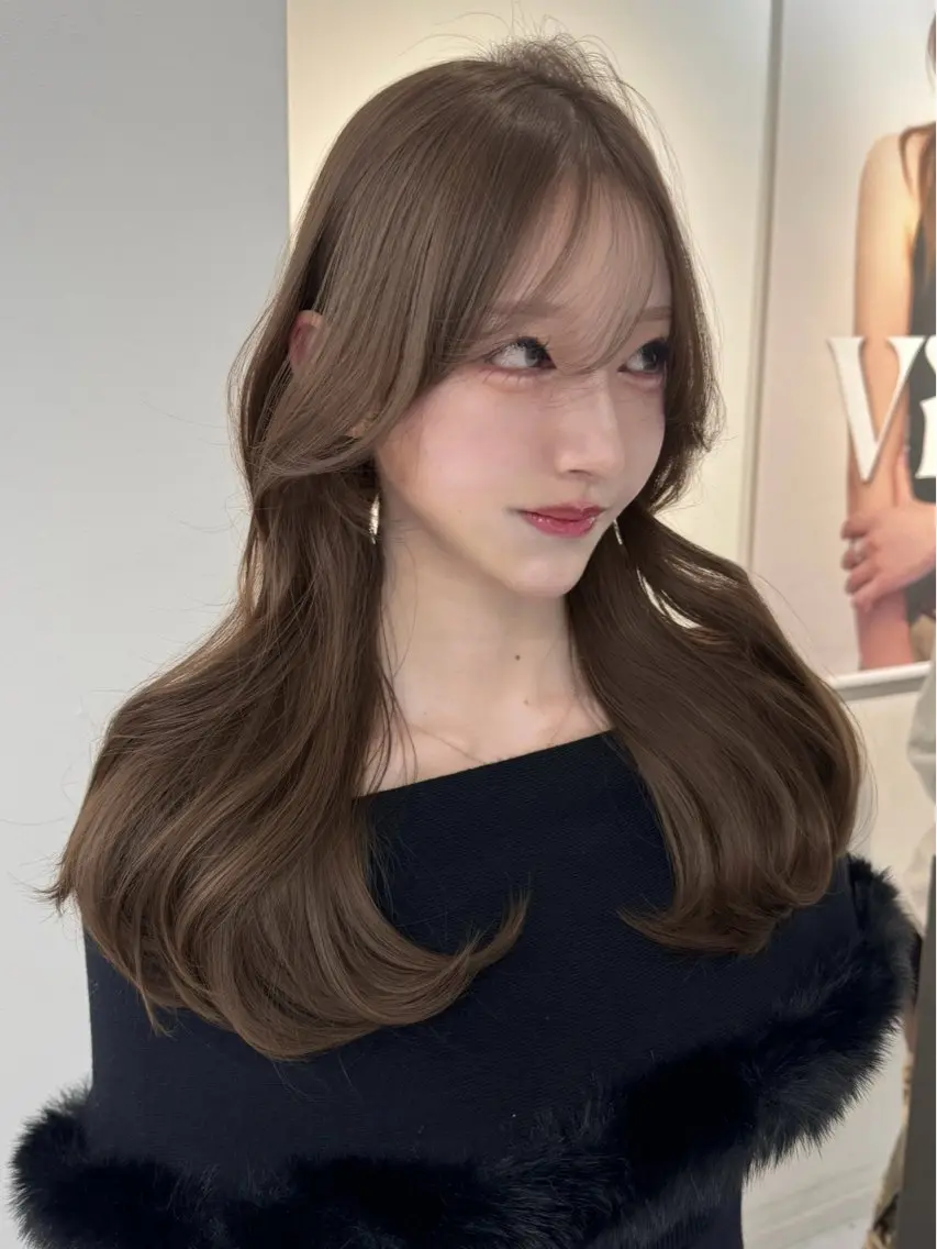 ロング カット ヘアカラー トリートメント ヘアセット Rita/髪質改善/ ブリーチなしWカラーのヘアスタイル