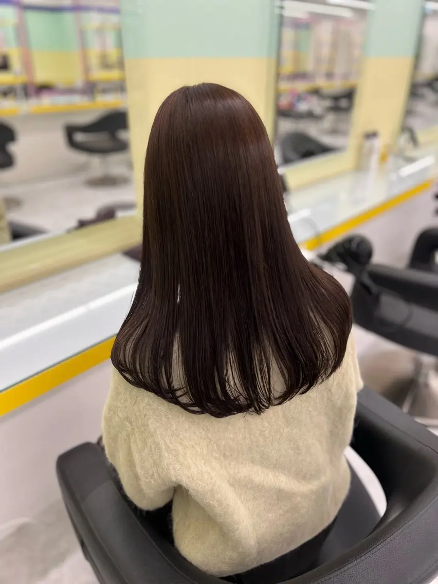 【💕当日限定クーポン💕】韓国styleワンカラー＋オリジナルトリートメント+コテ巻きスタイリング🉑🩷の写真