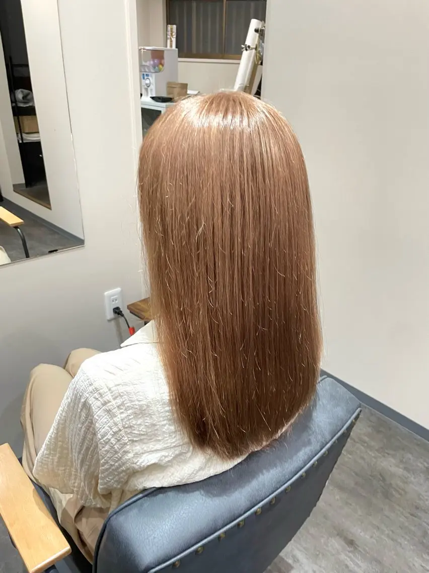 セミロング カラー ベージュカラー ブリーチ ハイトーンカラー イエローカラー 𓍯 Riho𓍯のヘアスタイル