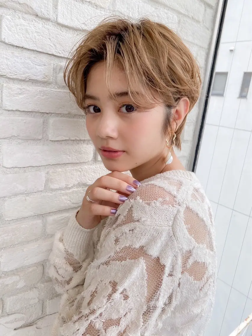ショート ‎🤍レイヤー/ 縮毛矯正🖤菊池瑛士のヘアスタイル
