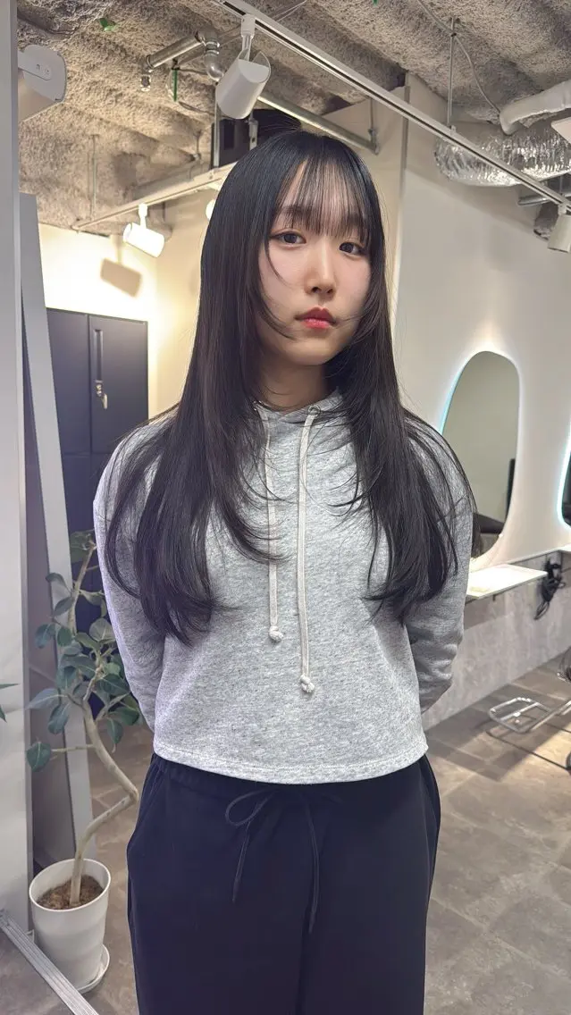 ロング カット トリートメント 新宿/髪質改善/ レイヤー/サカキのヘアスタイル