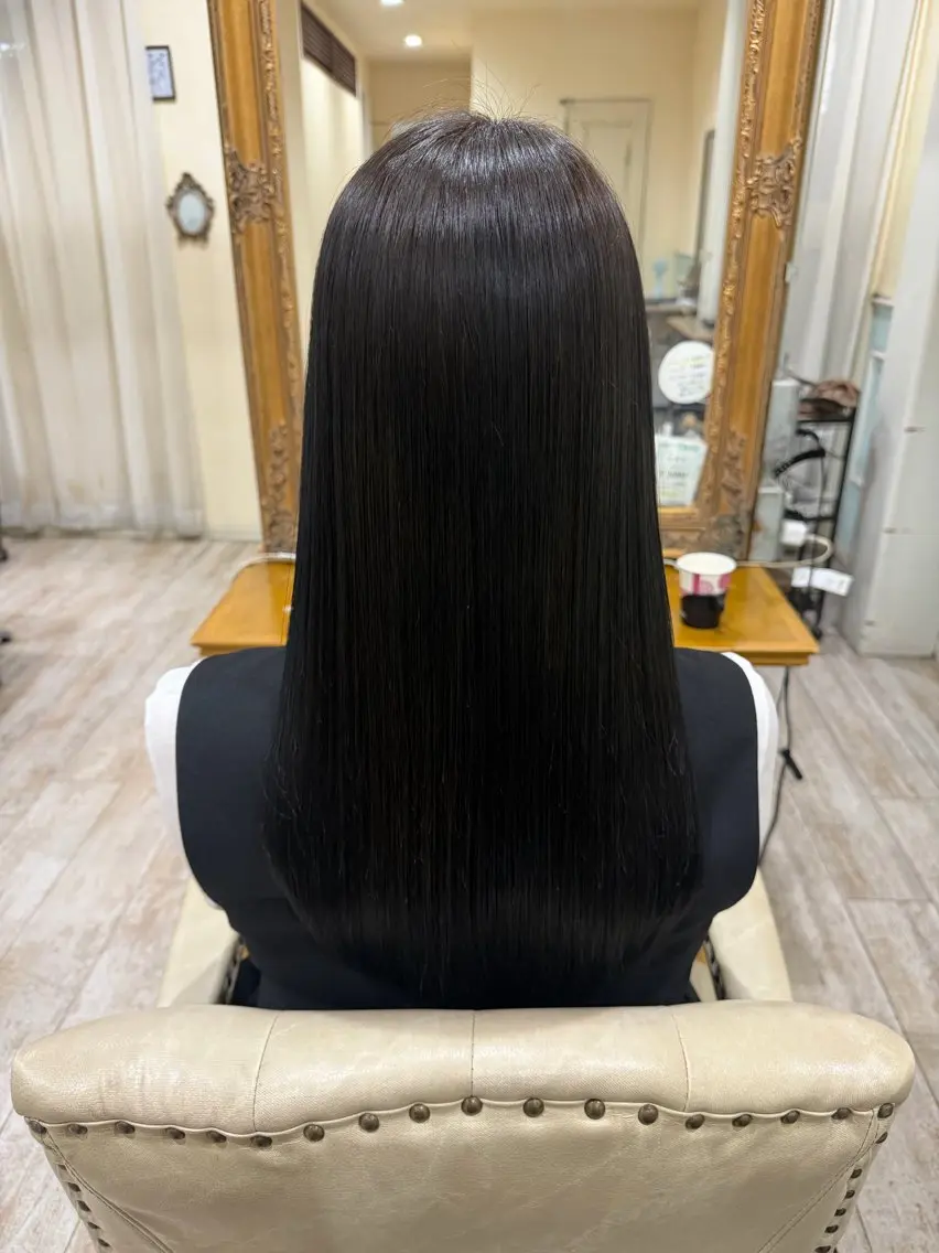 ロング カラー 髪質改善 レイヤーカット ロング カット ヘアカラー 縮毛矯正 トリートメント 新越谷noble店長 松本拓也▶◀*.のヘアスタイル