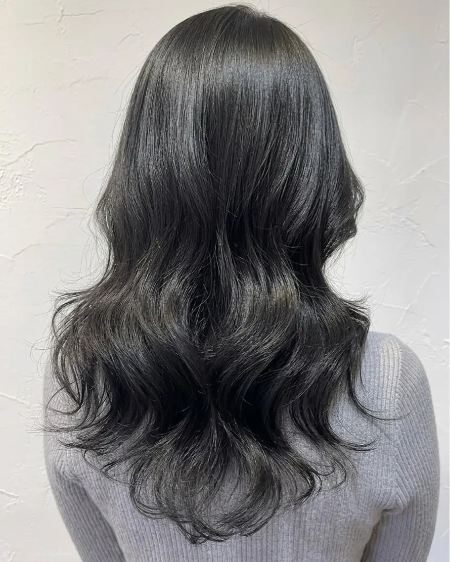セミロング パーマ セミロングパーマ レイヤーカット カット パーマ トリートメント 拓麿✂︎/韓国ヘア× コテ巻きパーマのヘアスタイル