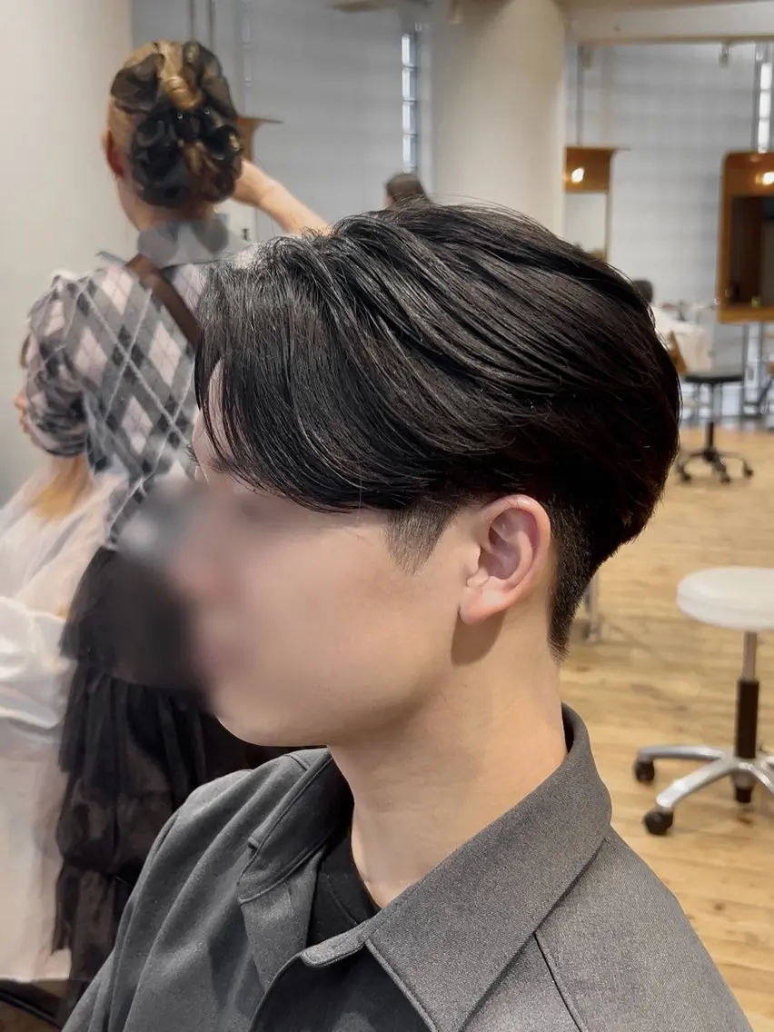 ショート パーマ メンズ センターパート カット Koki/ メンズヘア特化のヘアスタイル