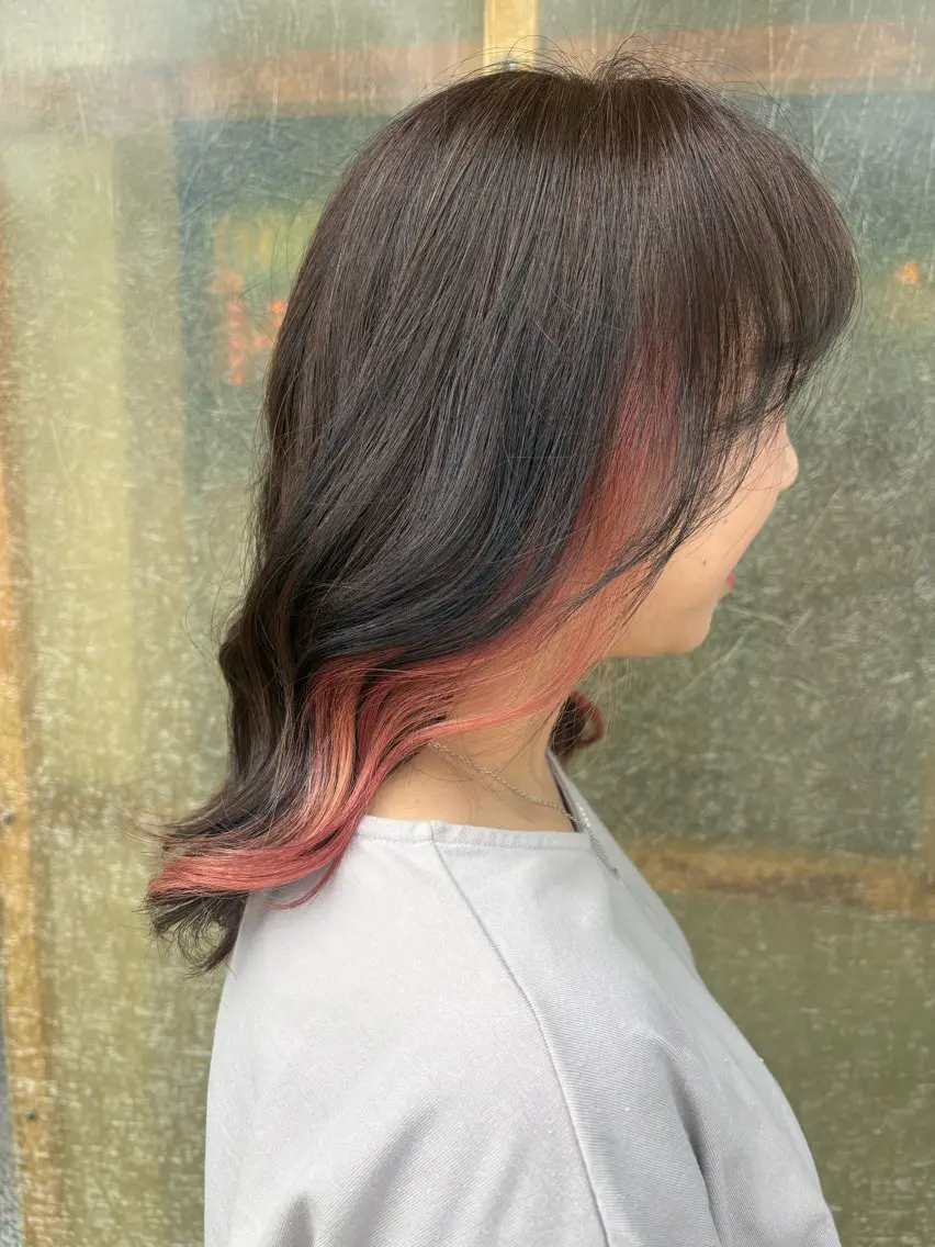 ミディアム ヘアカラー 丹羽 来夢のヘアスタイル