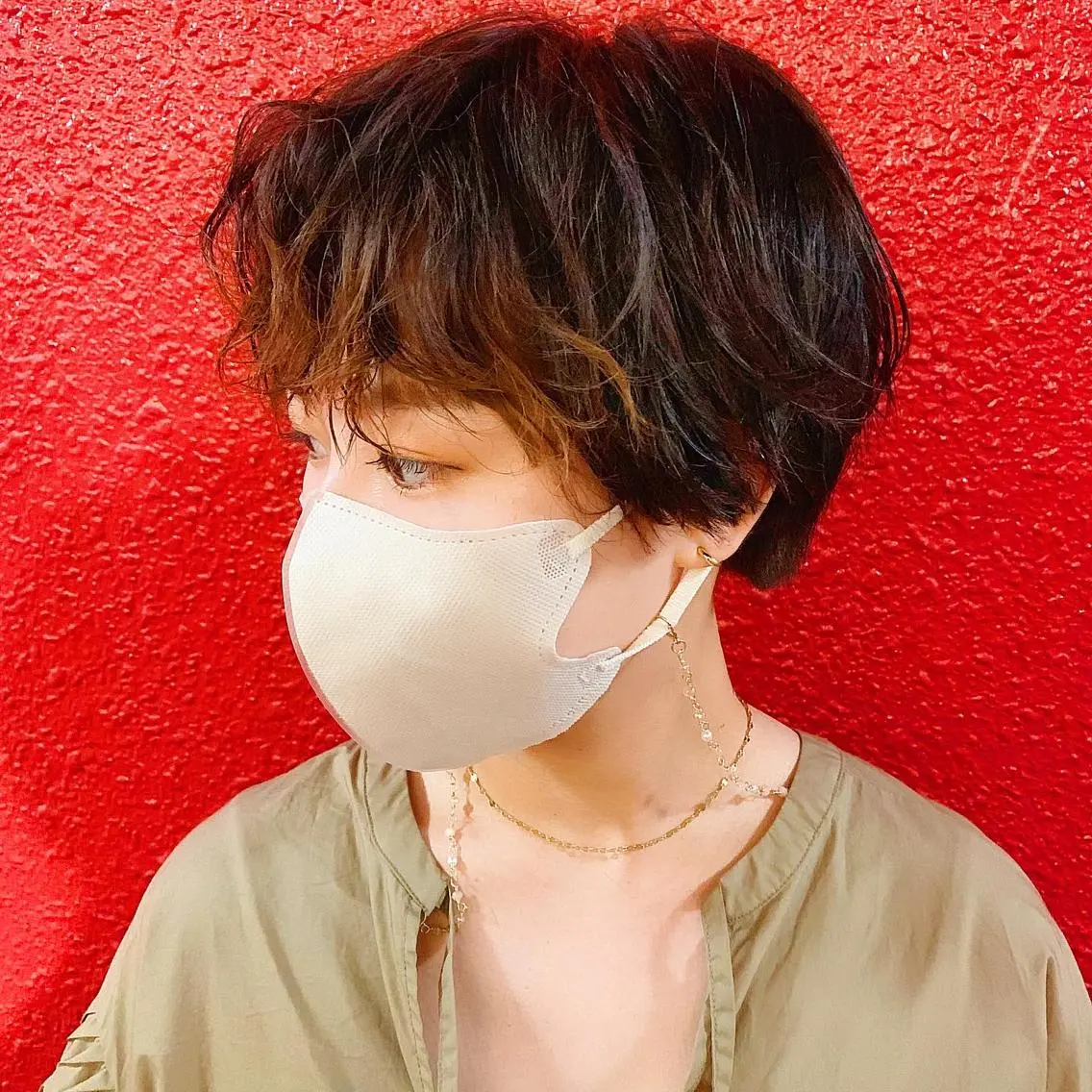 ショート パーマ 中川 竜誠のヘアスタイル