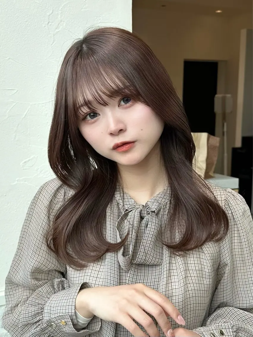 セミロング カラー ヘアアレンジ ⭐️銀座/ショート/ 艶カラー/りょうがのヘアスタイル