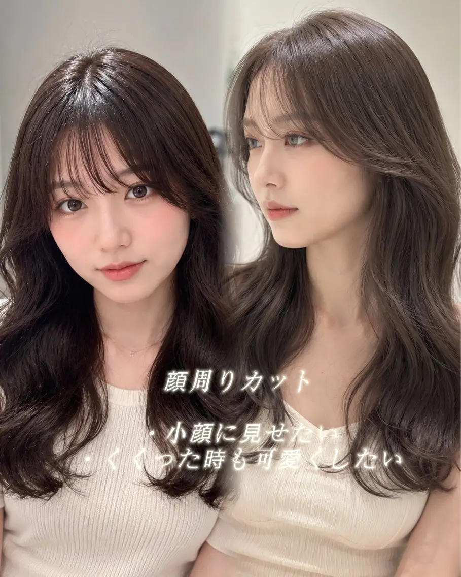 ロング カラー カット ヘアカラー トリートメント 透明感カラー×顔周り mizuki🫧のヘアスタイル