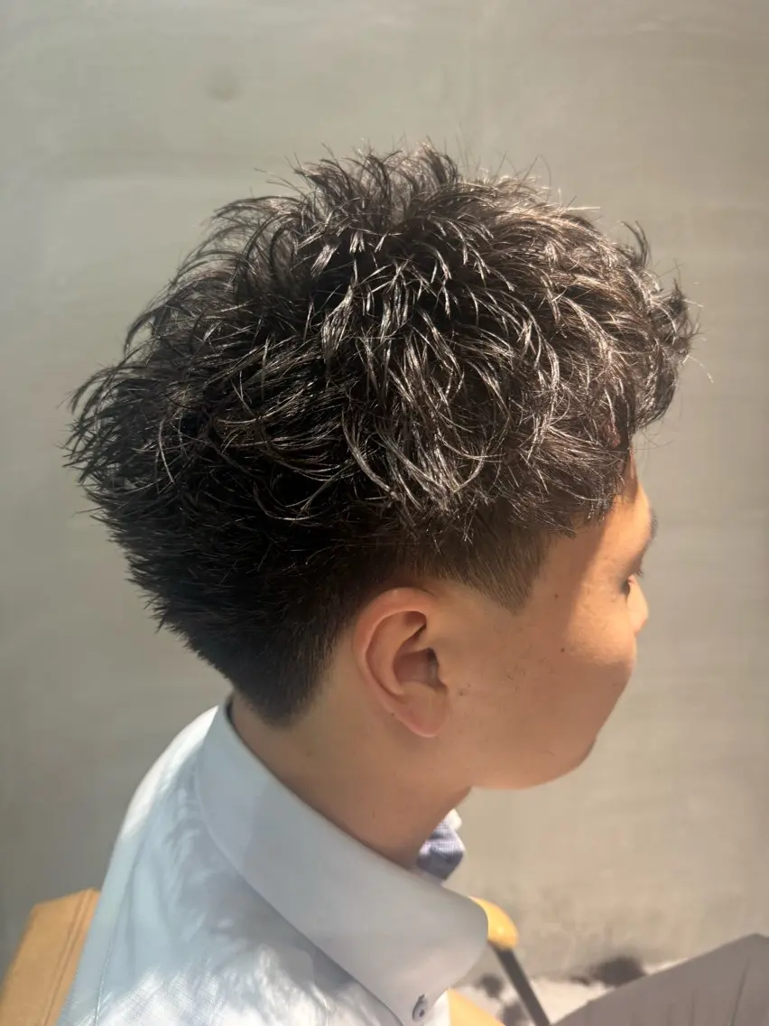 パーマ メンズ カット パーマ メンズ特化/ニュア ンス/フェザー/高崎のヘアスタイル