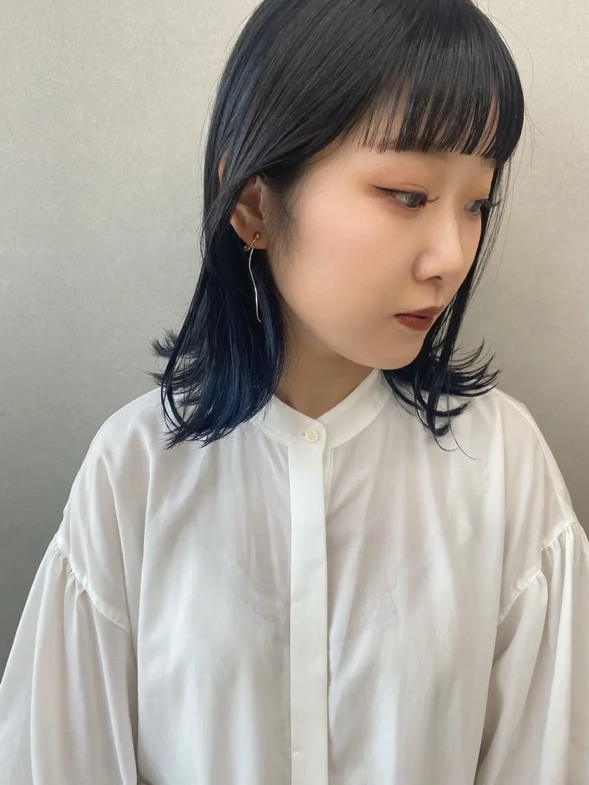 ミディアム -福岡博多筑紫口- 大津成美のヘアスタイル