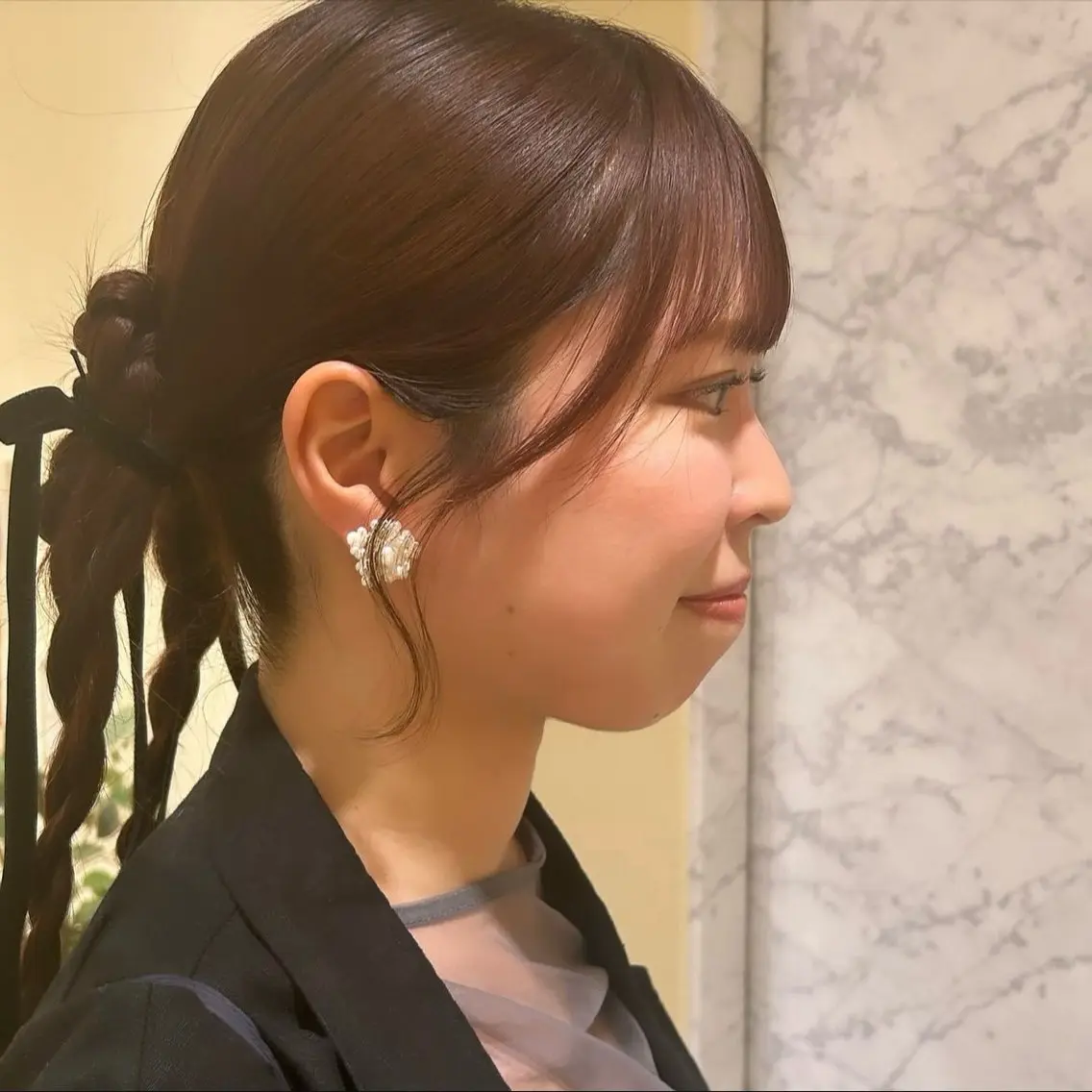 レイヤー｜ハッシュ｜ ヘアセット 山田寛菜のヘアスタイル