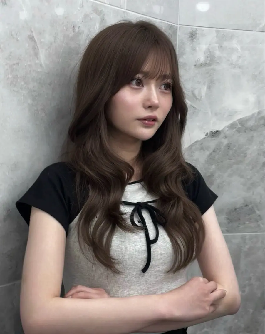 ロング ヘアカラー トリートメント 東銀座/韓国ヘア cocomiのヘアスタイル