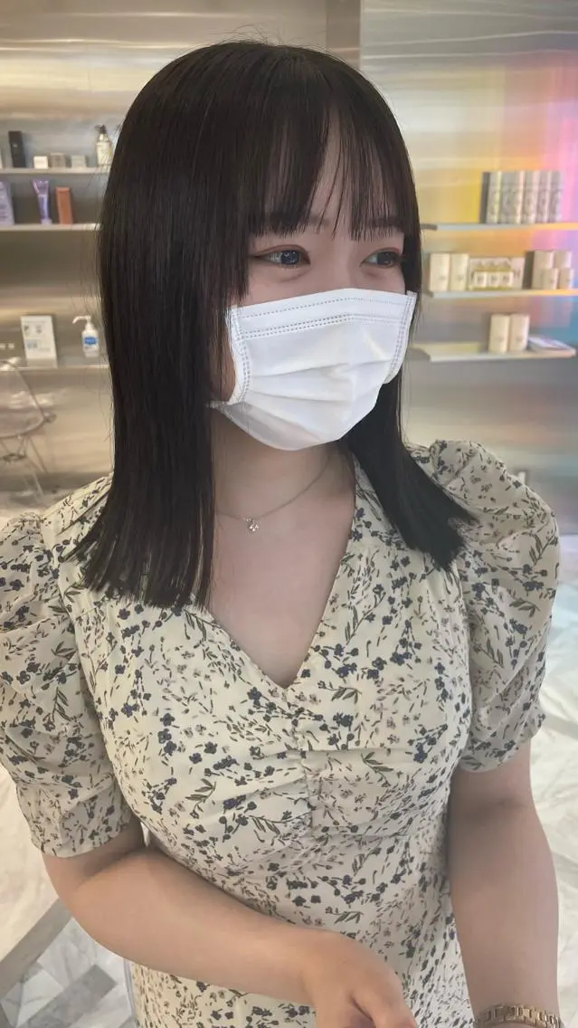 🫧🎶ワンレングスカット💎(ブロースタイリング込み)の写真