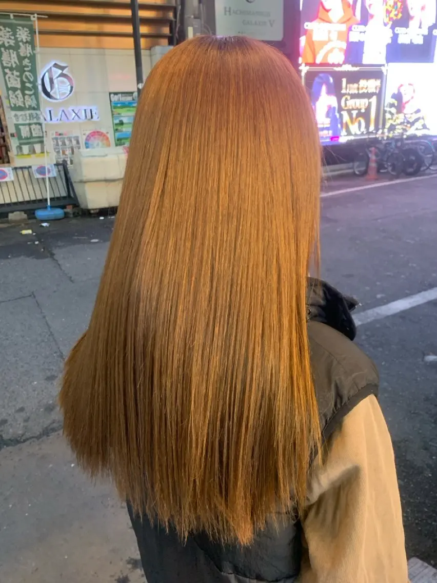 ロング カラー ベージュカラー ブリーチ 透明感カラー ハイトーンカラー イルミナカラー 東心斎橋☆豆柴 🐾倶楽部のヘアスタイル