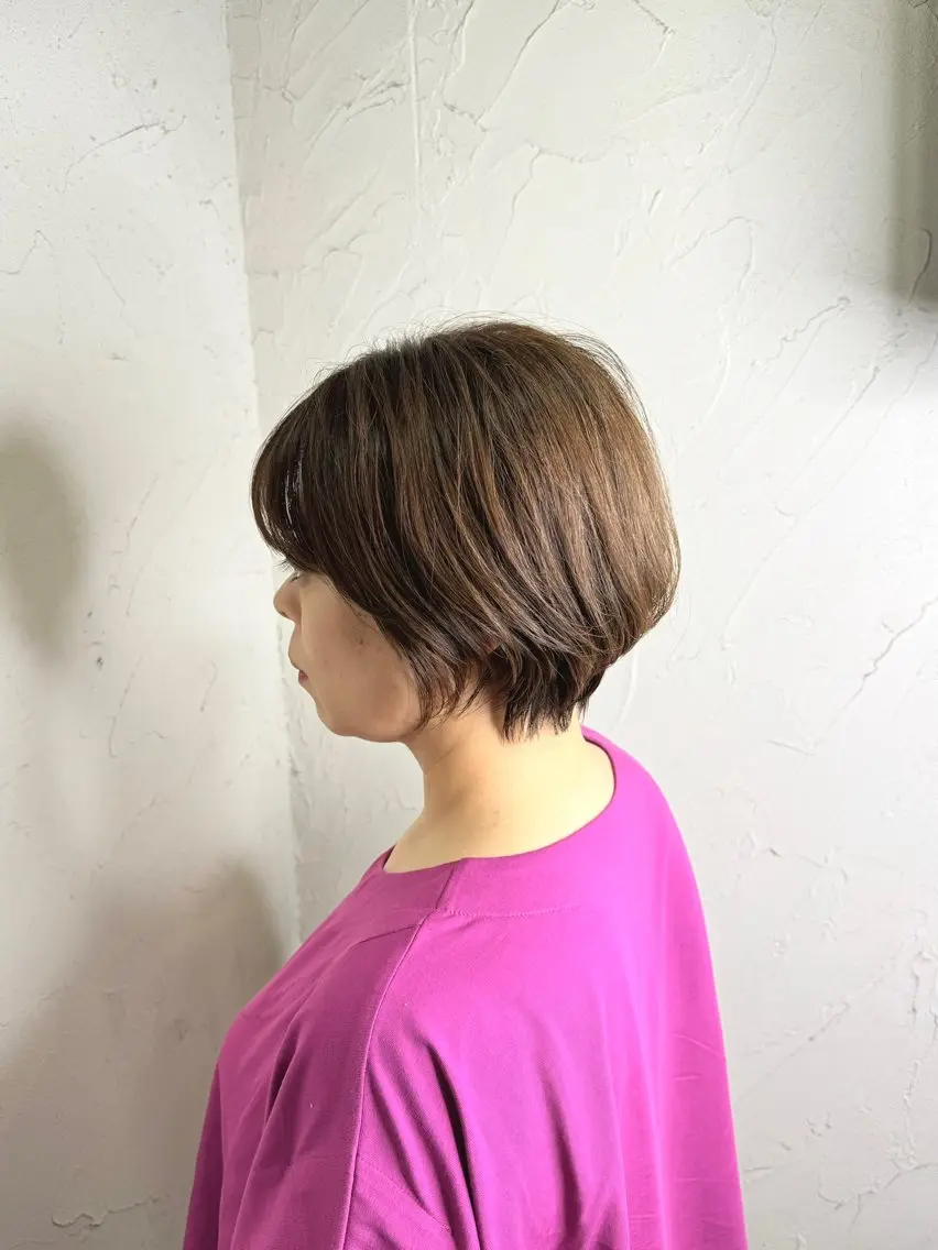 ショート カラー イルミナカラー カット ヘアカラー 韓国ヘア🫧艶カラー 🫧髪質改善/オオヤのヘアスタイル