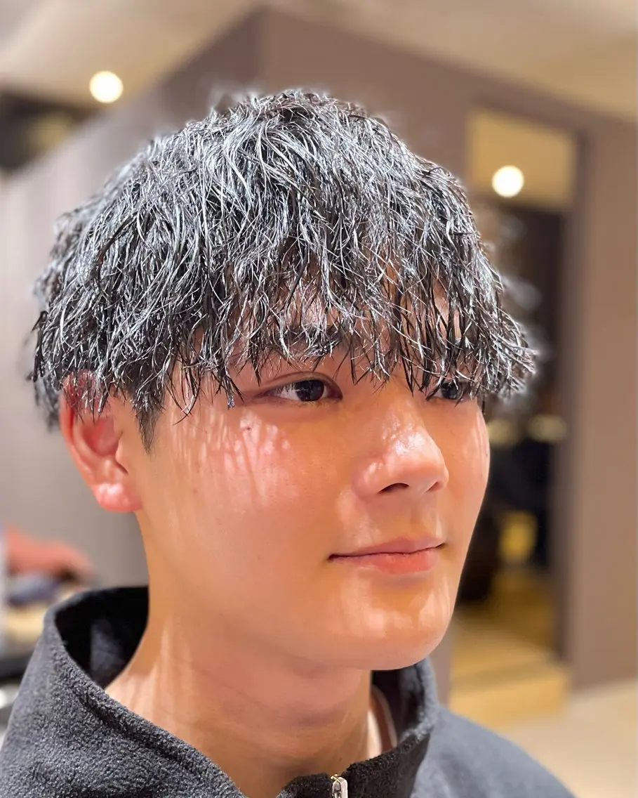 パーマ メンズ カット パーマ 山本 純平のヘアスタイル