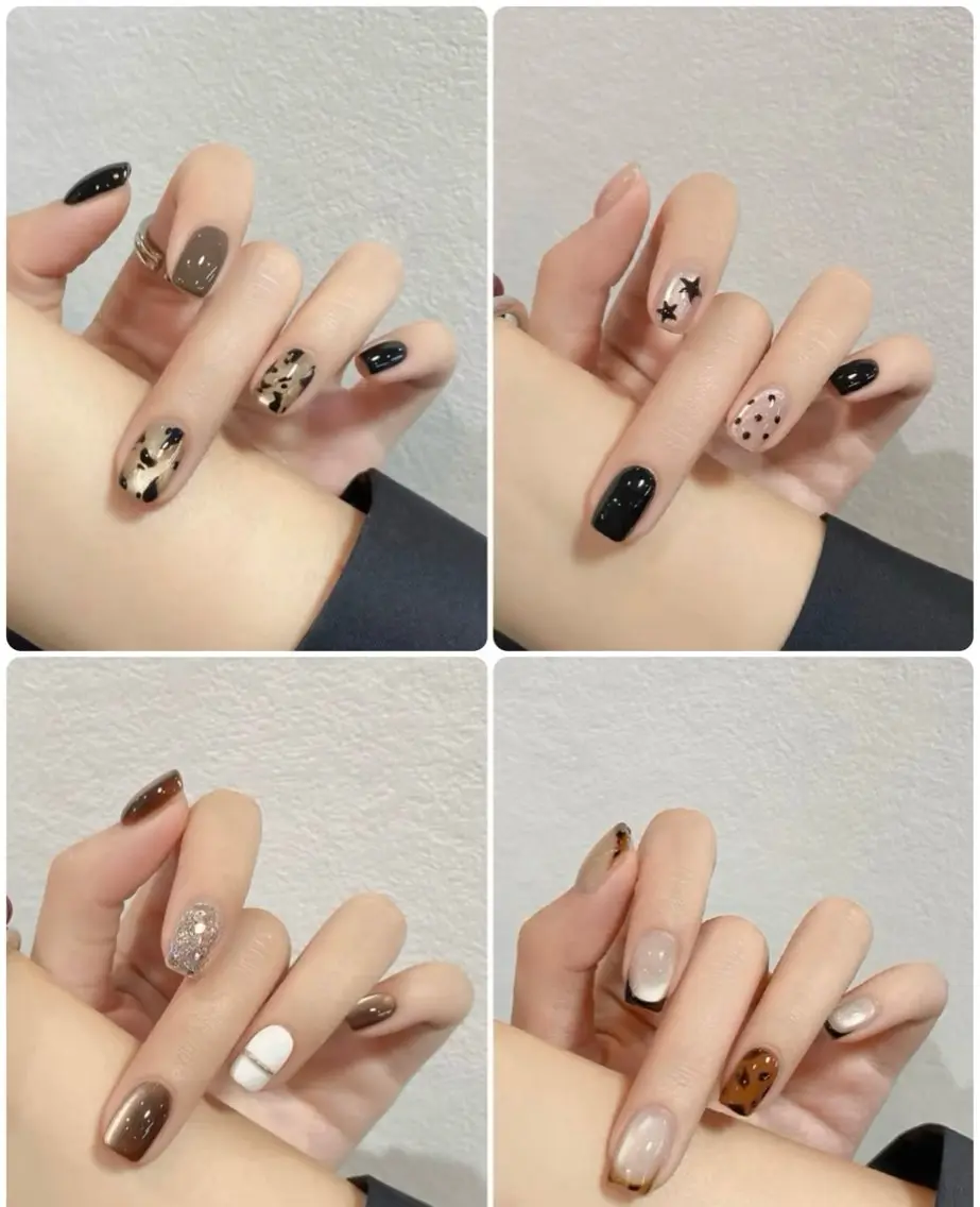 ネイル アートネイル べっ甲ネイル チークネイル 成人式 長さ出し beautynail Emiのネイルデザイン