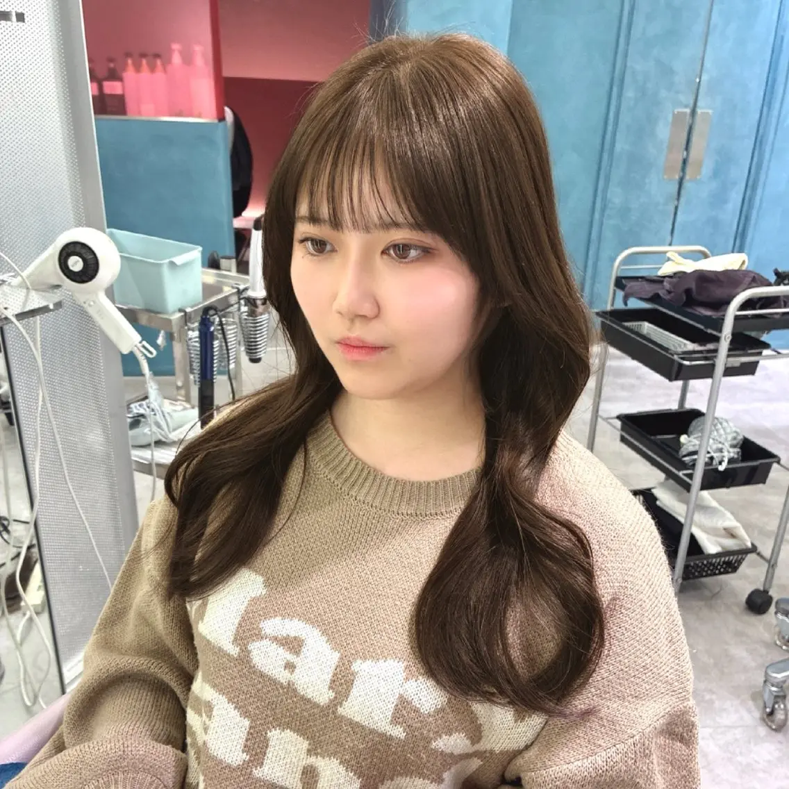 セミロング カット ヘアカラー 森 隆秀/韓国ヘアのヘアスタイル