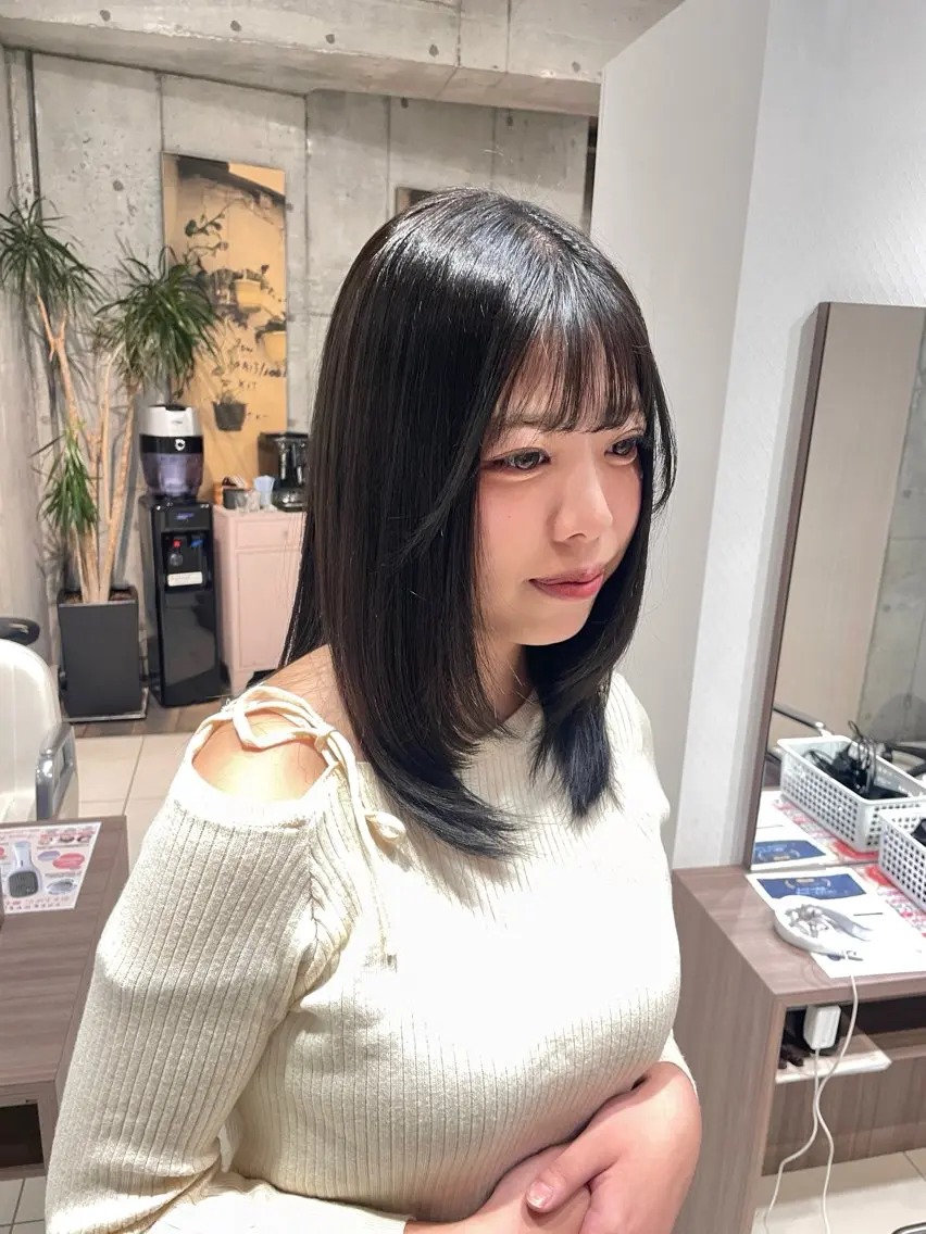 セミロング カラー ヘアカラー 🌷柔らかカラー🍑 Miyu🪽のヘアスタイル