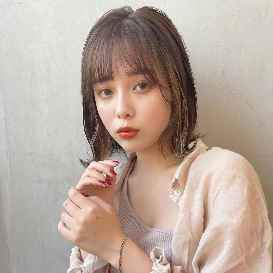 ミディアム カラー ボブ 🫧透明感ヘア🫧 🧸竹花　彩希🧸のヘアスタイル