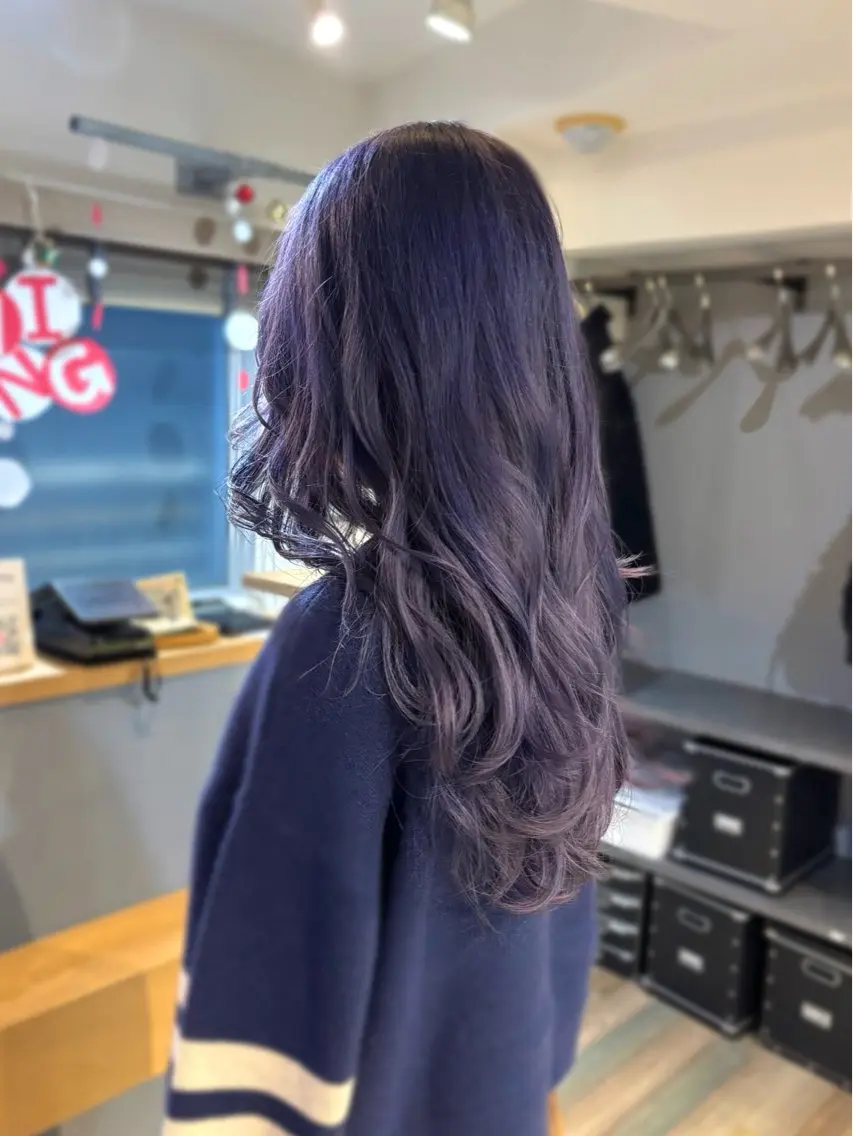 ロング ヘアカラー トリートメント 髪質改善/ヘアケア coiiはしもとはなのヘアスタイル