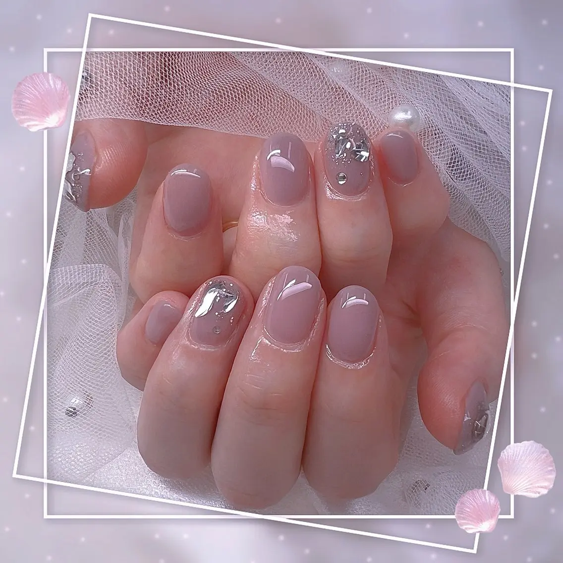 ネイル チークネイル フレンチネイル グラデーション マグネットネイル マグネットフレンチ Chill Nailsalonのネイルデザイン