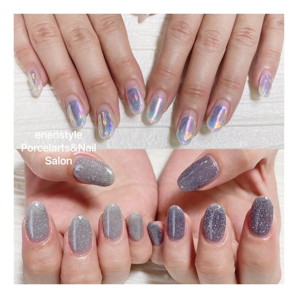 ミディアム ネイル ハンドネイル 🐾enen style 🐾のネイルデザイン