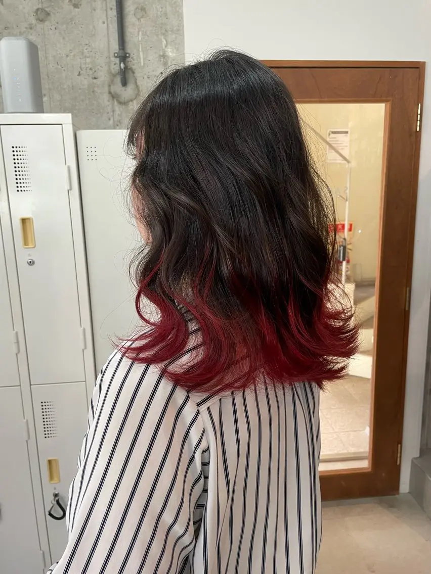 ミディアム ヘアカラー 横山 奈央のヘアスタイル