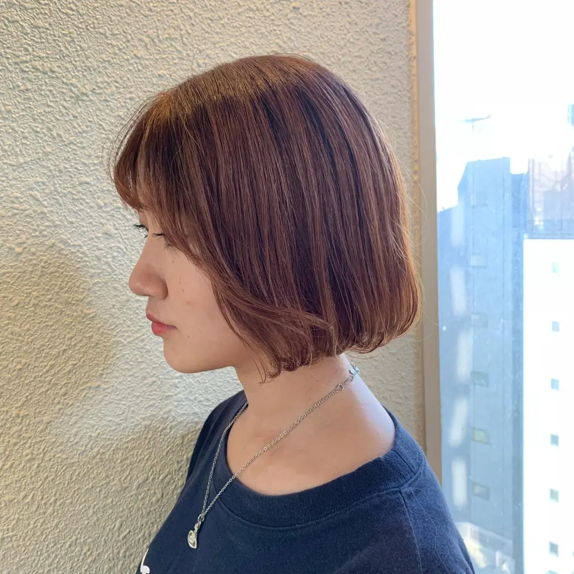 ショート カラー ブラウンカラー オレンジ オレンジブラウン タンバルモリ 韓国風ヘア 韓国×髪質改善特化 💍maki💍のヘアスタイル