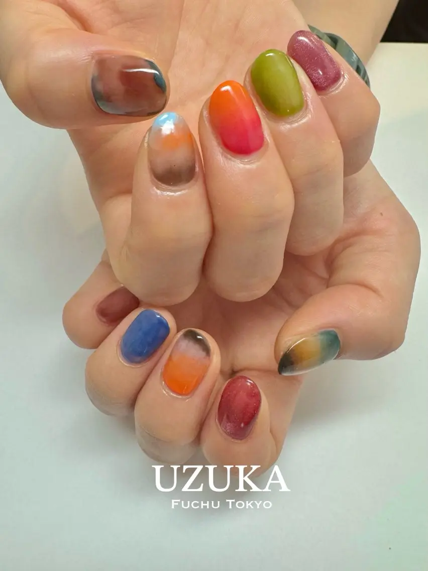 ネイル グラデーション 持ち込み 【 enn 】 Uzuka Yukaのネイルデザイン