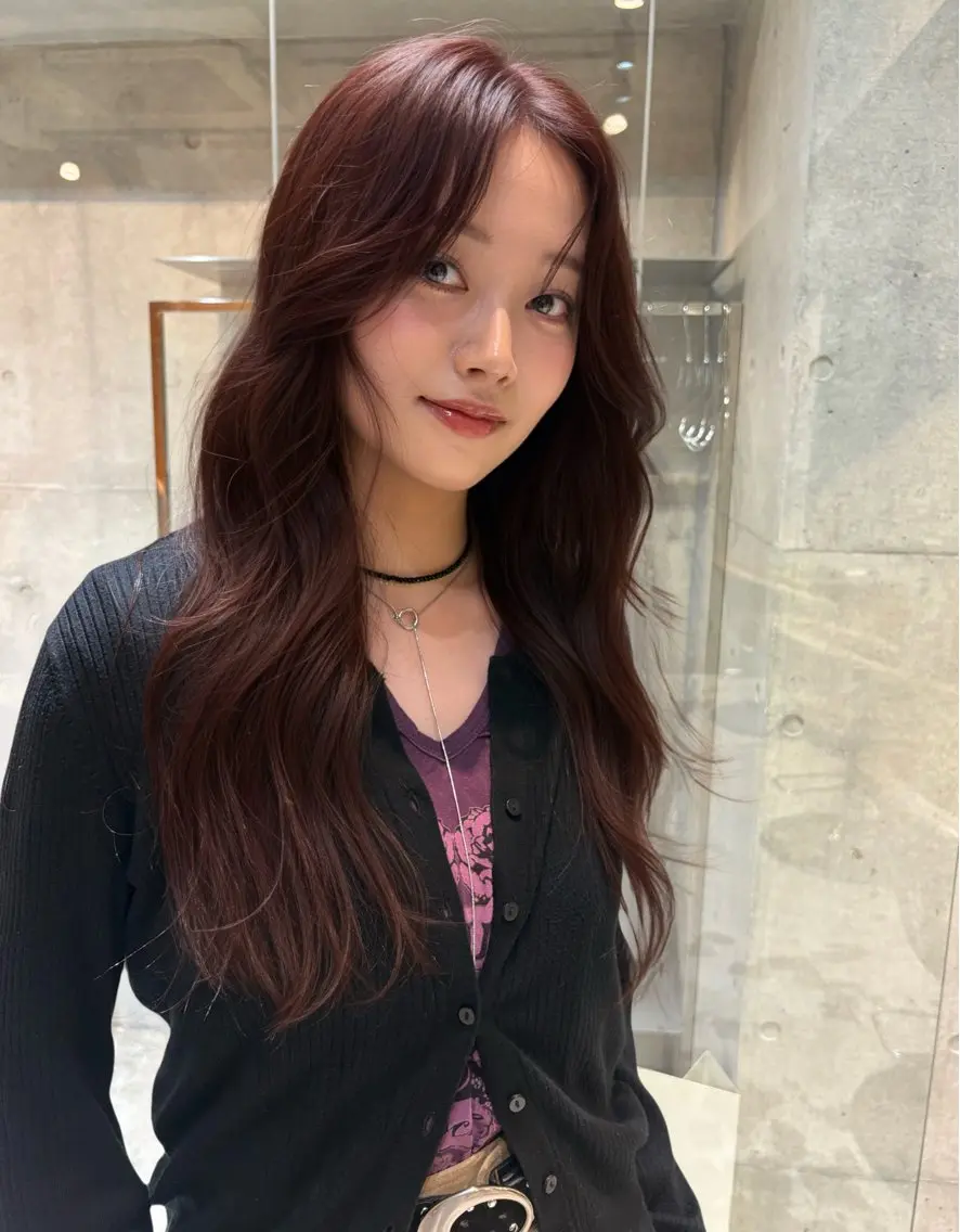 ロング カラー レッドカラー ボブカット 🎀rencaのヘアスタイル