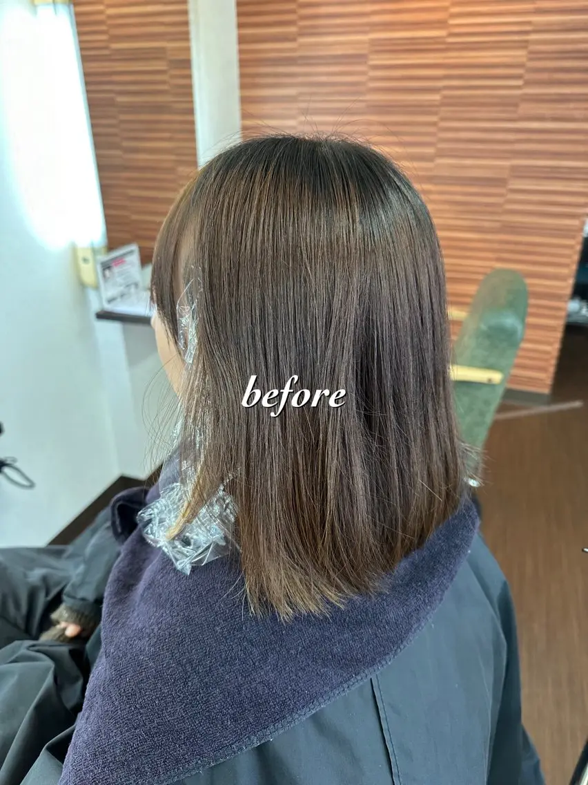 ミディアム カラー ブリーチ 透明感カラー ダブルカラー ブリーチなしカラー カット ヘアカラー 💜推しインナー カラー/菊池柊真💜のヘアスタイル