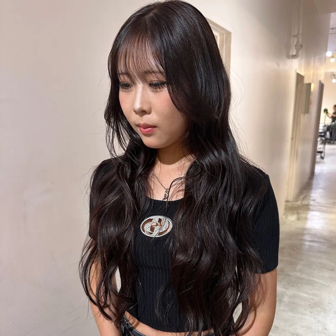 ロング カラー ブリーチ 透明感カラー グレージュ 韓国風カラー ラベンダーカラー ヘアカラー yuki/ブリーチ/ JILLSTUDIOのヘアスタイル