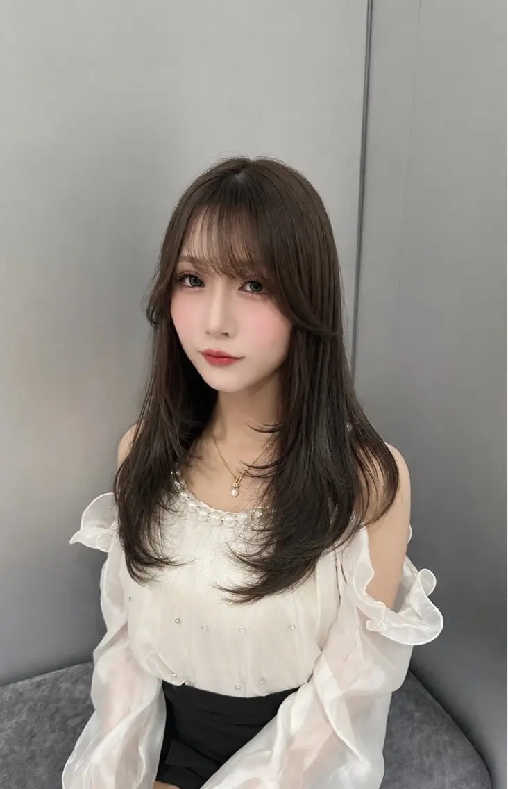 ロング レイヤーカット 💎韓国レイヤー ×エクステゆうま💎のヘアスタイル