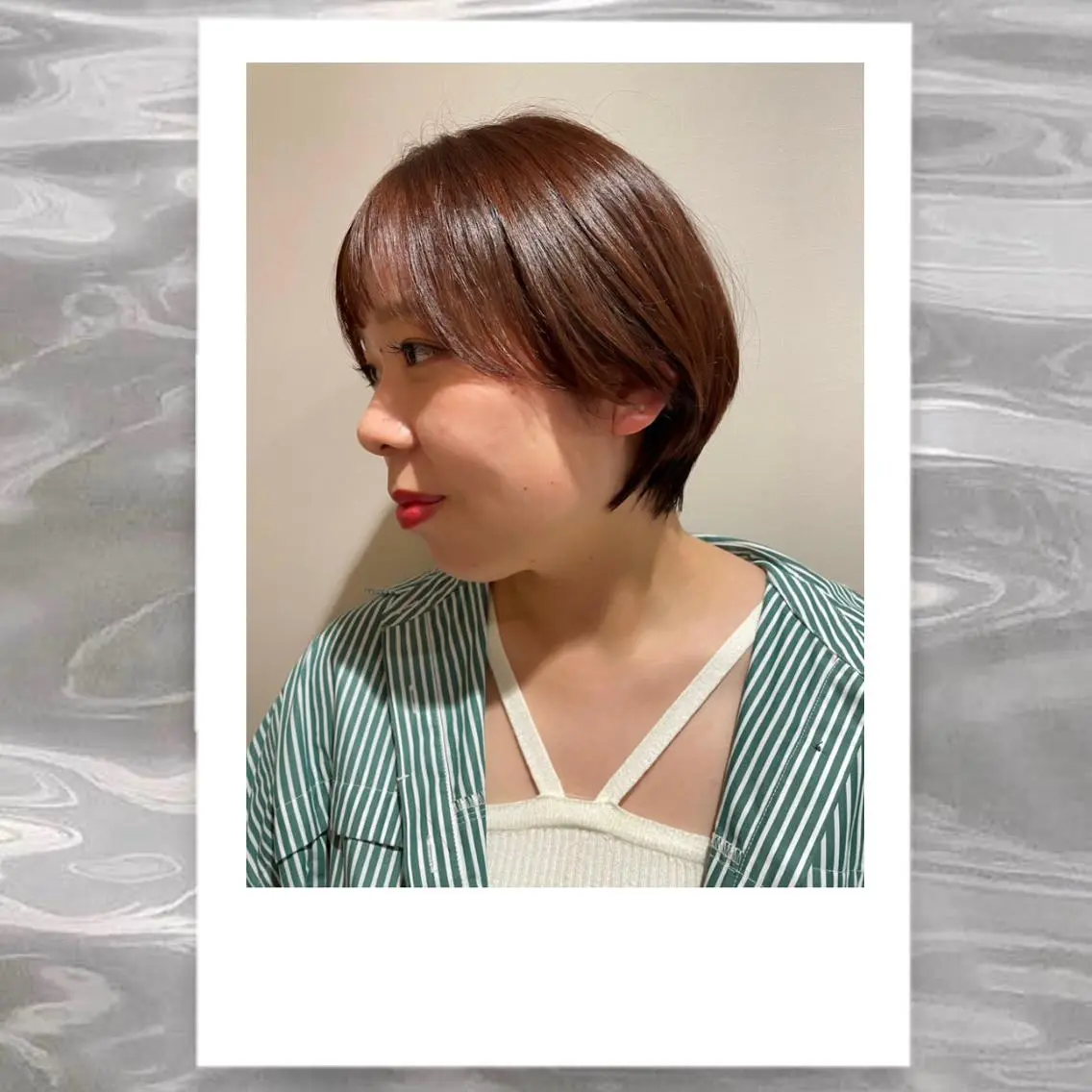 ショート ショートヘア 韓国風パーマ❁ fu-ka❁艶カラーのヘアスタイル