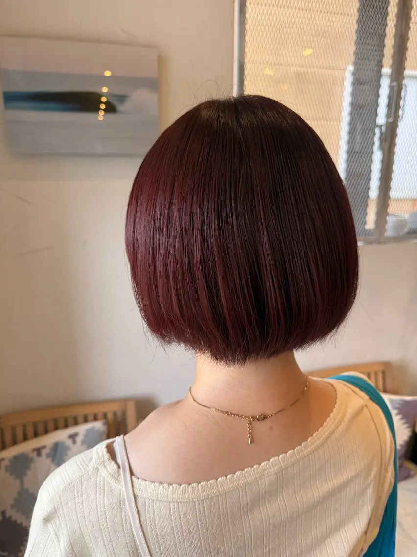 カラー レッドカラー ヘアカラー 透明感カラー/艶髪/ Ayakaのヘアスタイル