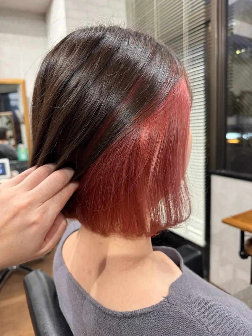 ショート カラー インナーカラー ピンクカラー カット ヘアカラー ✨ハイトーン カラー福岡拓也✨のヘアスタイル