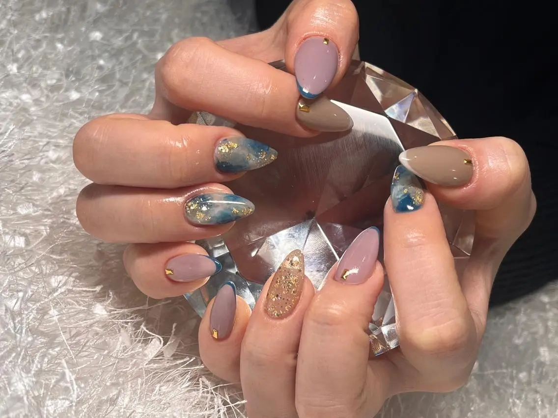 ネイル 長さ出し フレンチネイル ジェルネイル グラデーション 韓国ネイル ハンドネイル Nail&eye Belire 新宿のネイルデザイン