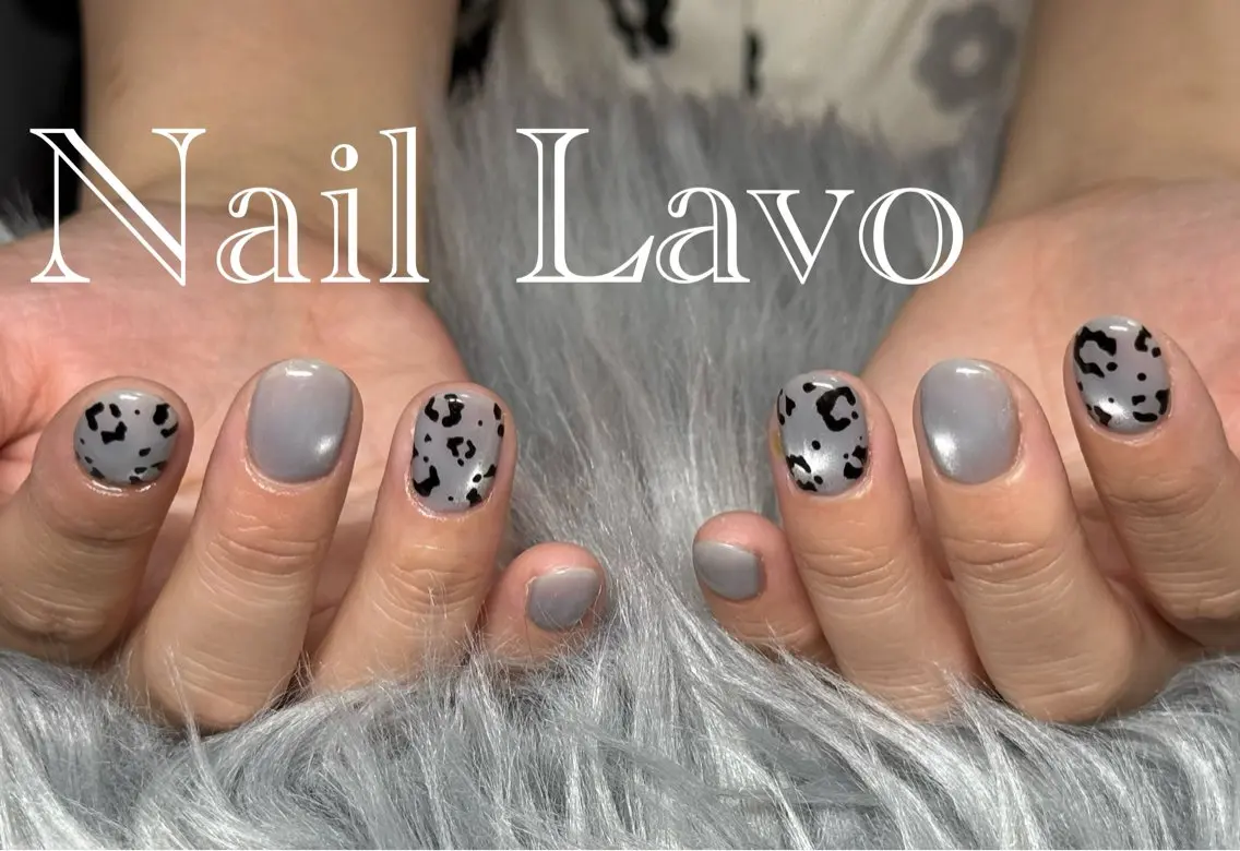 ネイル アニマル柄 マグネットネイル シルバー ハンドネイル ハンドケア Nail Lavoのネイルデザイン