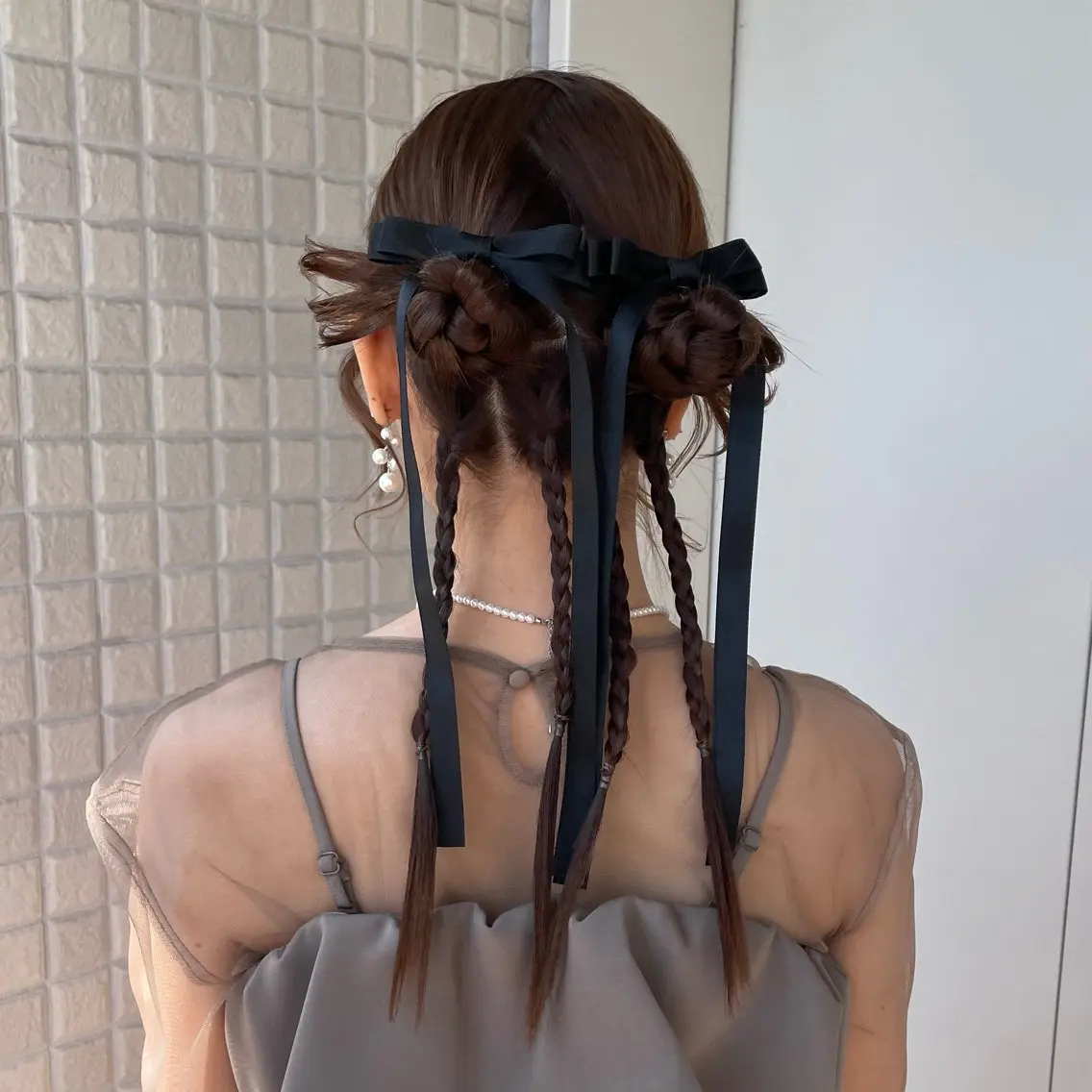 ヘアアレンジ ヘアセット 銀座：似合わせカラー オリーブ🫒アレンジのヘアスタイル