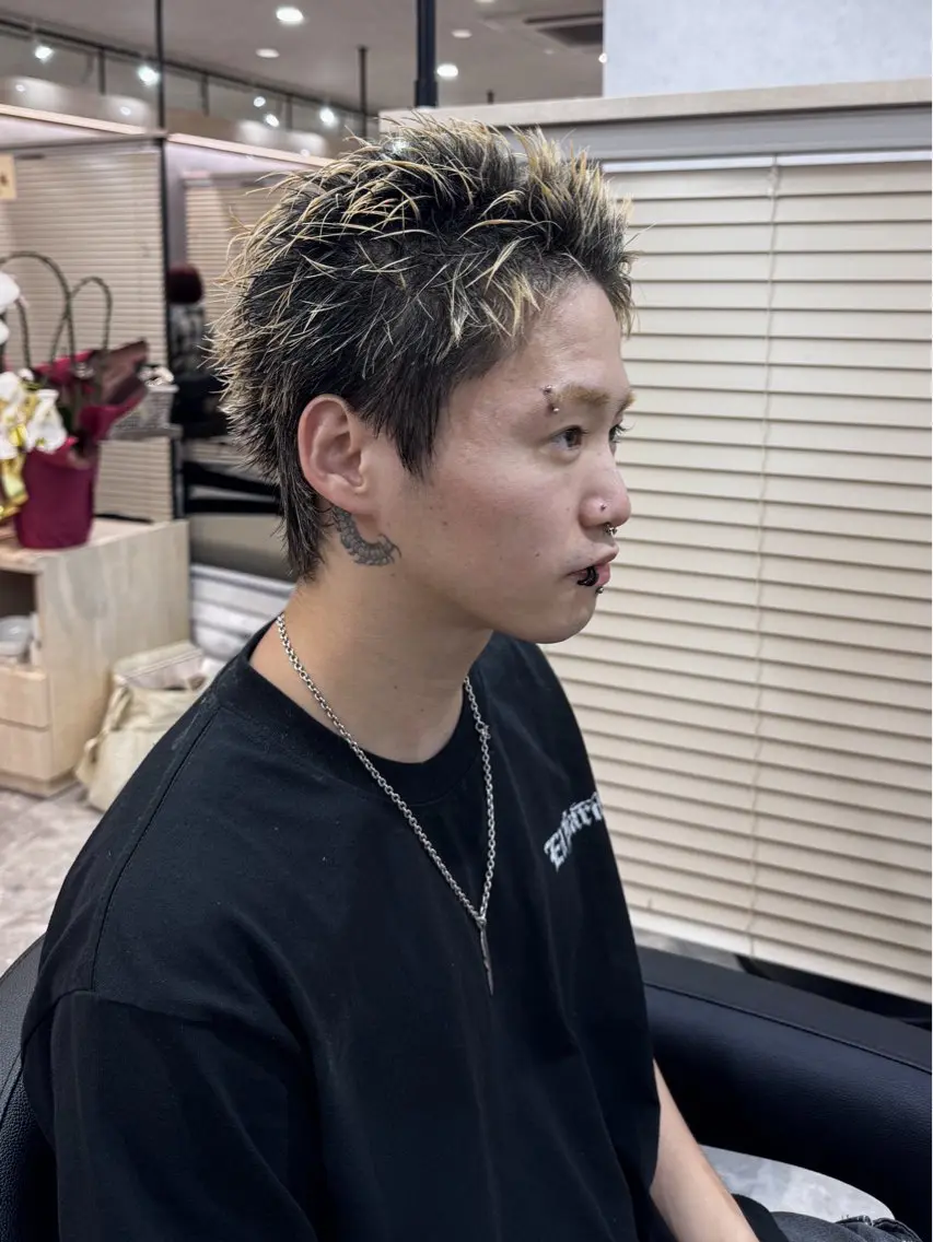 ショート メンズ スパイキーショート ショートヘア カット パーマ 堀 舜介/メンズカットのヘアスタイル