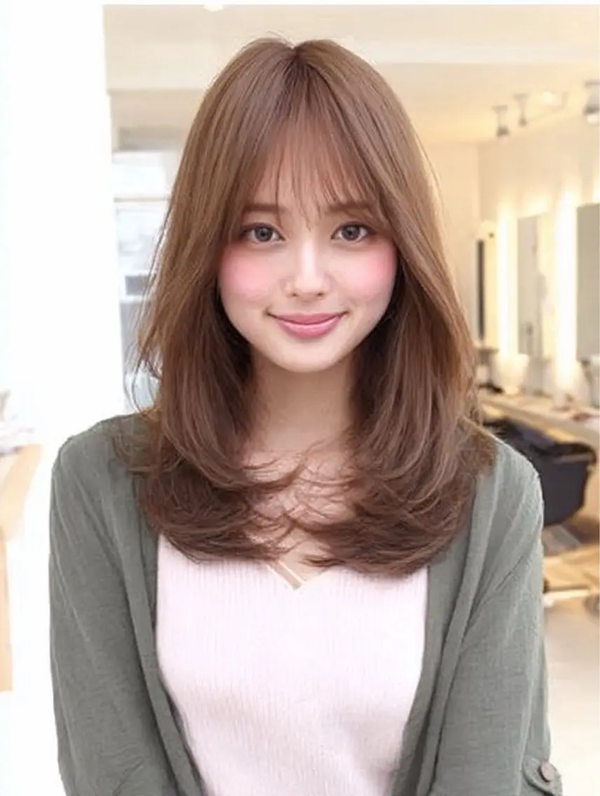 ロング ヘアカラー トリートメント 絶対綺麗な暖色カラー 🎯あります✨増渕✨のヘアスタイル