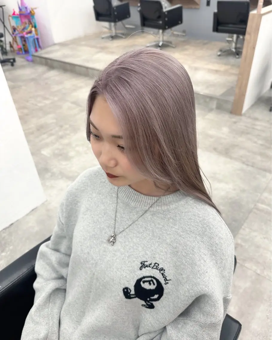 ロング カラー 顔まわりカット/艶髪 カラー✨けいとのヘアスタイル